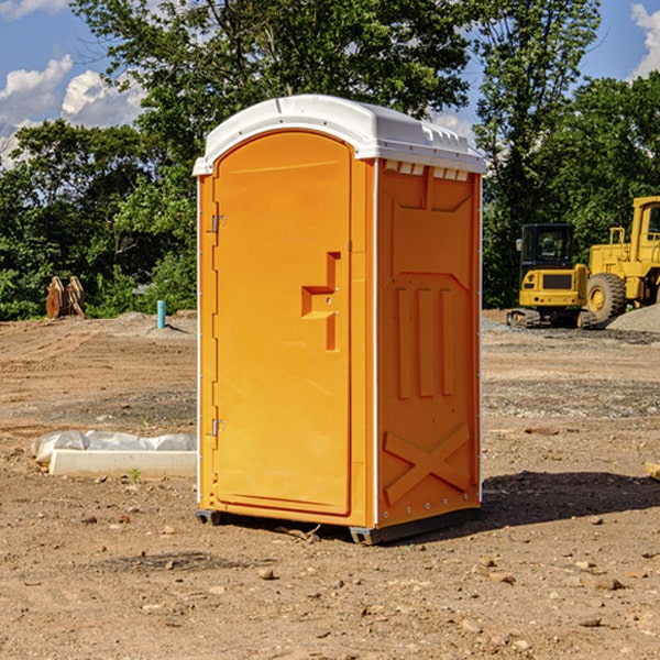 how often are the portable restrooms cleaned and serviced during a rental period in Shutesbury